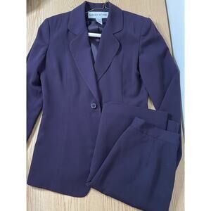 Women’s Adolfo Studio 2Pc Blazer and Skirt Suit set Dark Purple size 6P